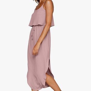 Casual Pink Midi Summer Dress